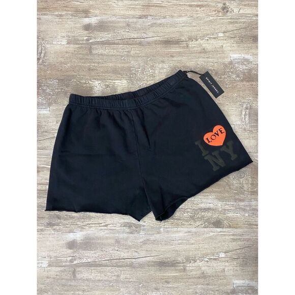 Spirit Jersey Cut Off Sweat Shorts I Love NY Women’s Sz L - Picture 1 of 4